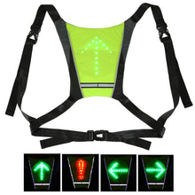 Load image into Gallery viewer, Cycling Bicycle LED Wireless Vest-usb rechargeable reflective backpack