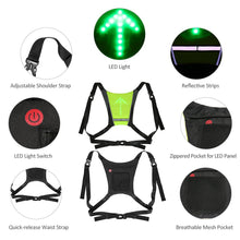 Load image into Gallery viewer, Cycling Bicycle LED Wireless Vest-usb rechargeable reflective backpack