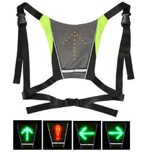 Load image into Gallery viewer, Cycling Bicycle LED Wireless Vest-usb rechargeable reflective backpack