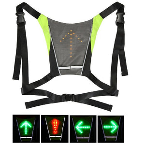 Cycling Bicycle LED Wireless Vest-usb rechargeable reflective backpack